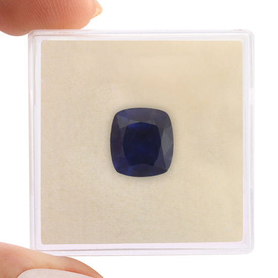 3.09 Carat Blue  Cushion Sapphire GWLAB