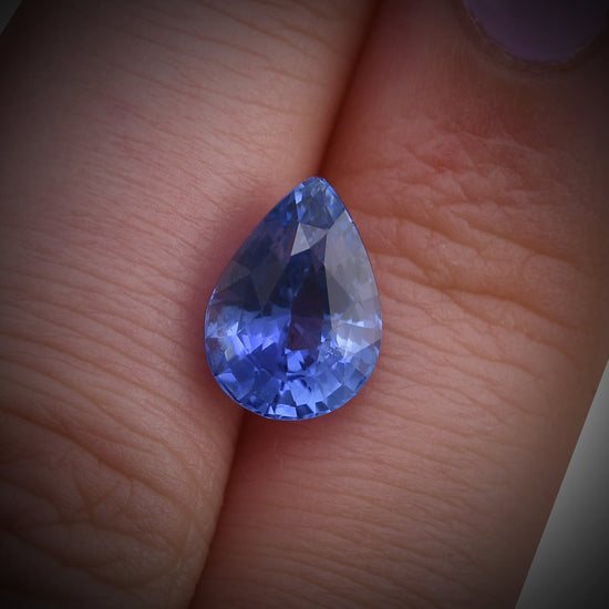 3.73 Carat Blue SRI LANKAN Pear Sapphire CD