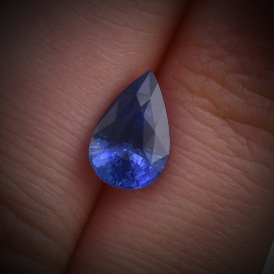 2.04 Carat Blue SRI LANKAN Pear Sapphire CD