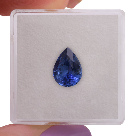 2.04 Carat Blue SRI LANKAN Pear Sapphire CD