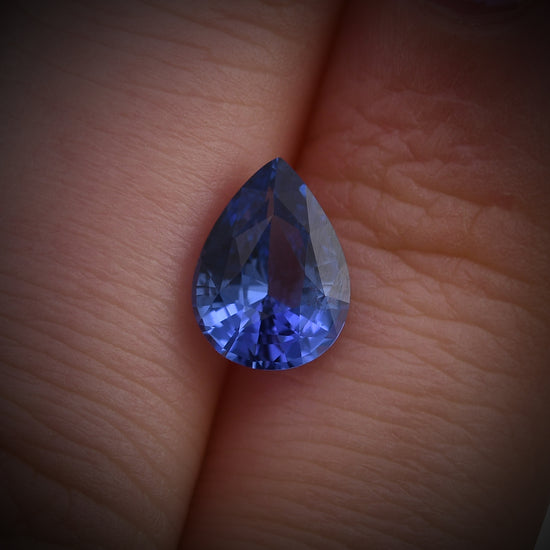 2.04 Carat Blue SRI LANKAN Pear Sapphire CD
