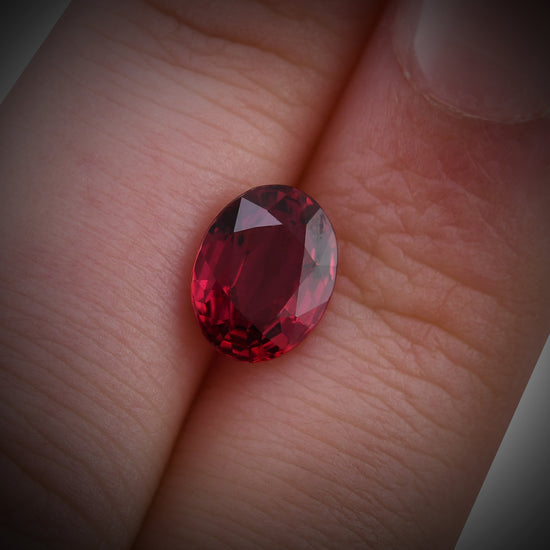 2.03 Carat Red MOZAMBIQUE Oval Ruby CD