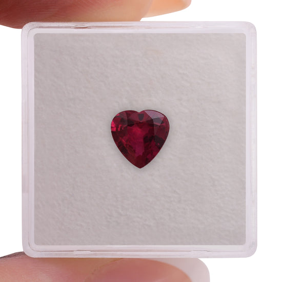1.09 Carat Red MOZAMBIQUE Heart Ruby