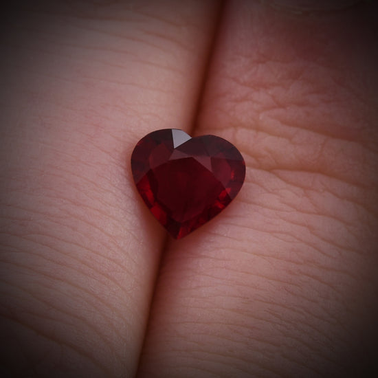 1.16 Carat Red MOZAMBIQUE Heart Ruby
