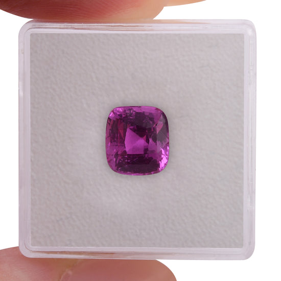 3.22 Carat Pink MADAGASCAR Cushion Sapphire CD