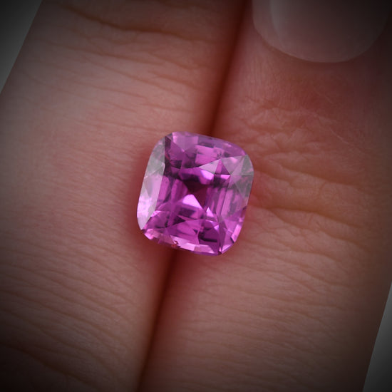 3.22 Carat Pink MADAGASCAR Cushion Sapphire CD