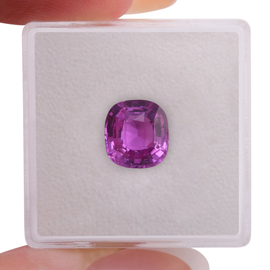 3.05 Carat Pink MADAGASCAR Cushion Sapphire CD