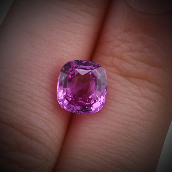 3.05 Carat Pink MADAGASCAR Cushion Sapphire CD
