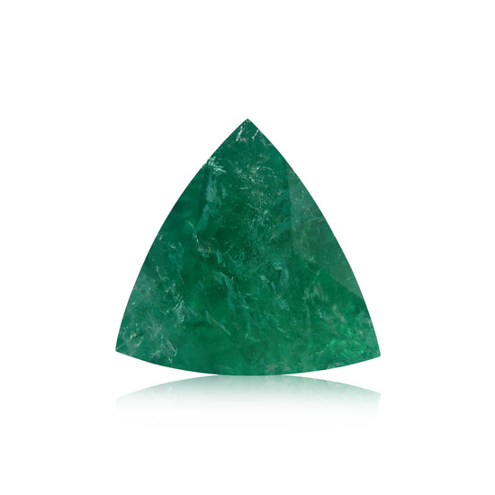 1.42 Carat Green COLOMBIAN Trilliant Emerald CD and Muzo