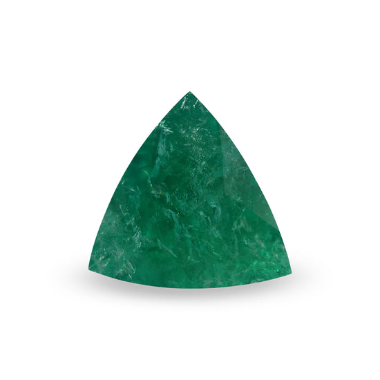 1.42 Carat Green COLOMBIAN Trilliant Emerald CD and Muzo