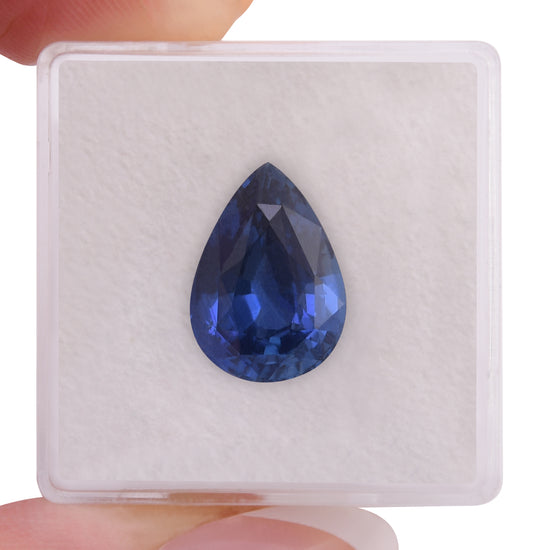 6.05 Carat Blue SRI LANKAN Pear Sapphire CD