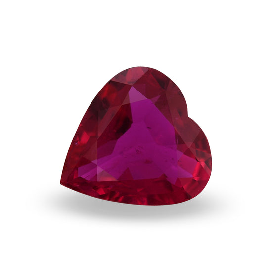 0.90 Carat Red MOZAMBICAN Heart Ruby GIA