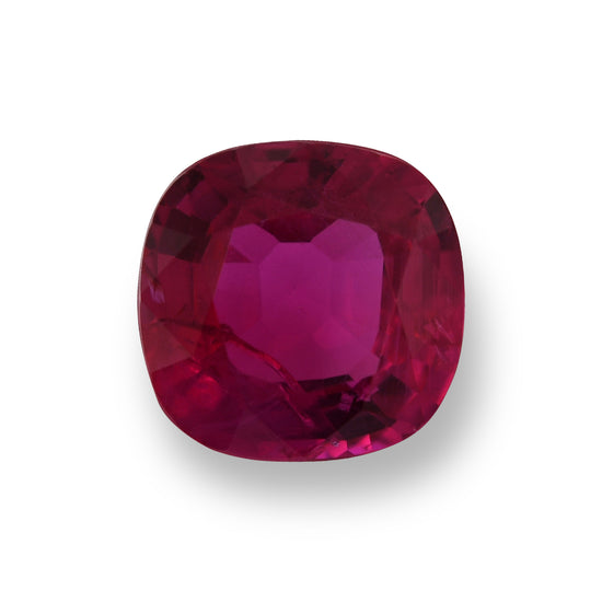 1.60 Carat Red MOZAMBICAN Cushion Ruby GIA