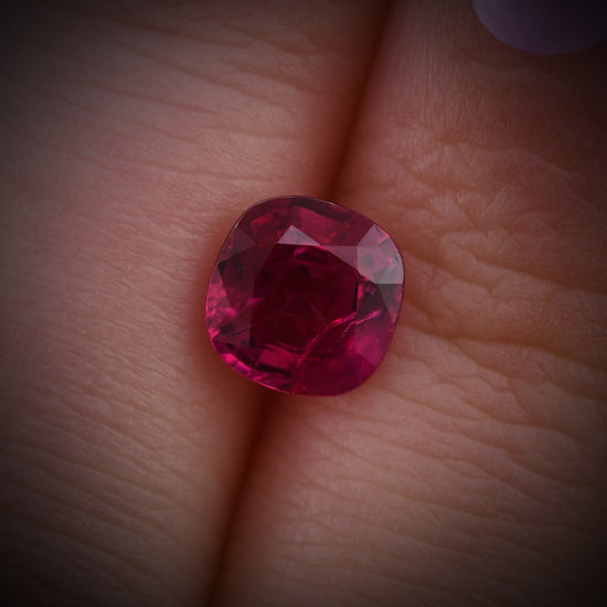 1.60 Carat Red MOZAMBICAN Cushion Ruby GIA