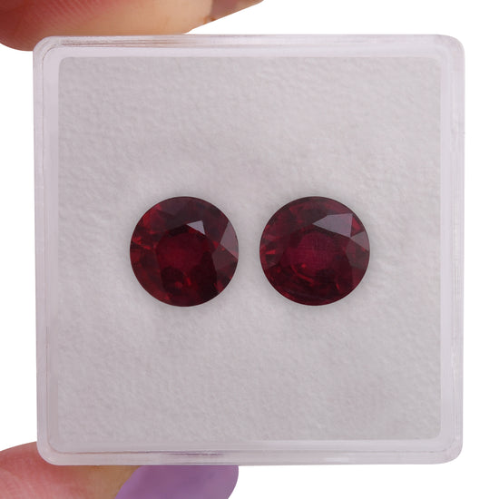 3.11 Carat Red MOZAMBICAN Round Ruby GIA