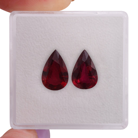 2.62 Carat Red MOZAMBICAN Pear Ruby GIA