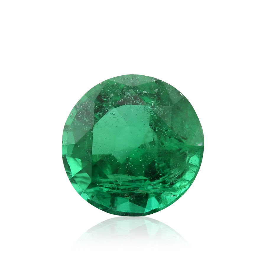 1.47 Carat Green  Round Emerald
