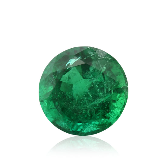 2,13 Karat grüner runder Smaragd