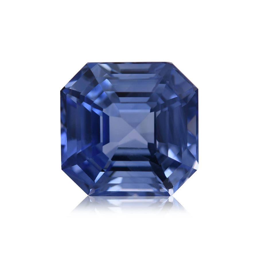 Zaffiro di forma quadrata da 9,28 carati blu dello SRI LANKA, smeraldo, certificato CD
