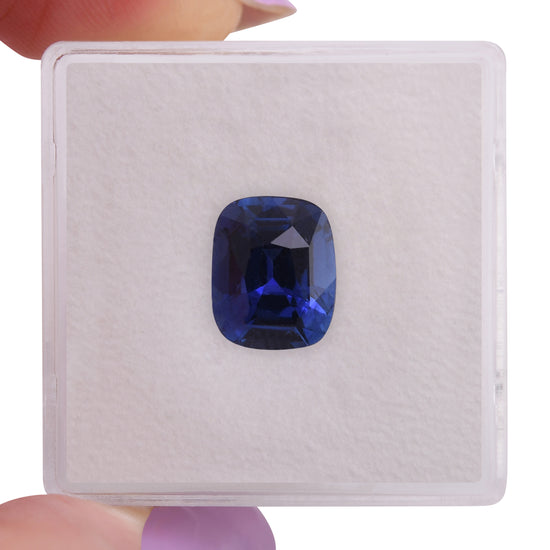 3.26 Carat Blue SRI LANKAN Cushion Sapphire CD