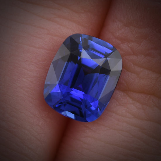 3.26 Carat Blue SRI LANKAN Cushion Sapphire CD