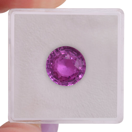 4.35 Carat Pink MADAGASCAR Round Sapphire CD