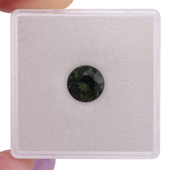 1.53 Carat Green MADAGASCAR Round Sapphire