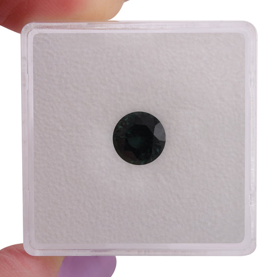 1.29 Carat Green MADAGASCAR Round Sapphire