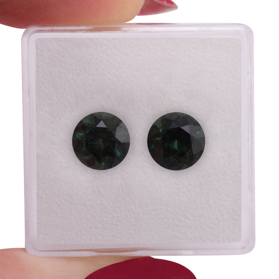 3.14 Carat Green MADAGASCAR Round Sapphire