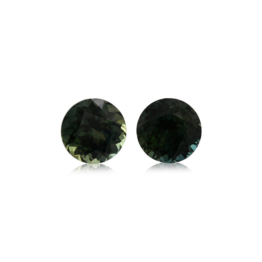 3.09 Carat Green MADAGASCAR Round Sapphires