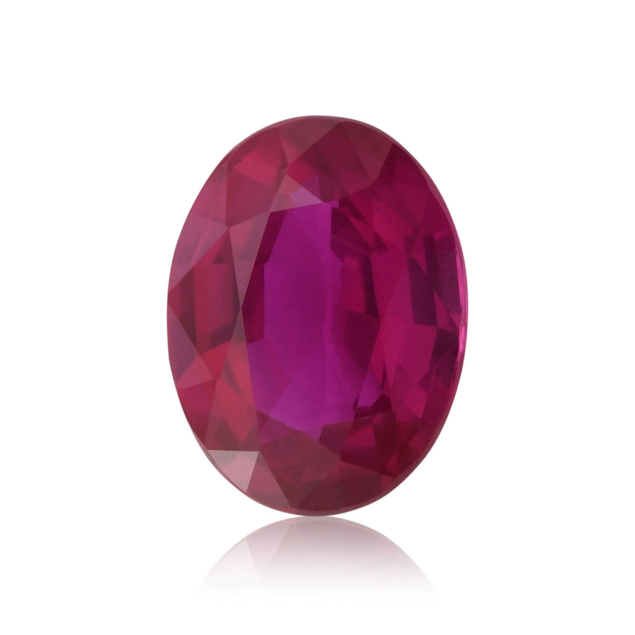 3.05 Carat Red MOZAMBIQUE Oval Ruby GRS