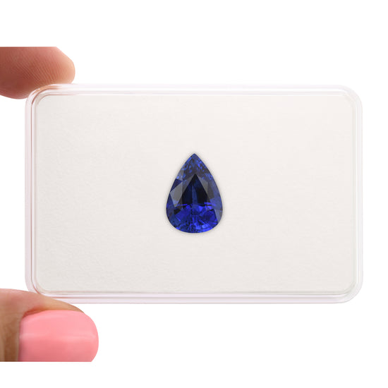 6.53 Carat Blue SRI LANKA Pear Sapphire GRS