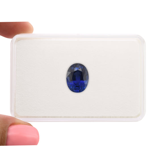 6.84 Carat Blue SRI LANKA Oval Sapphire GRS