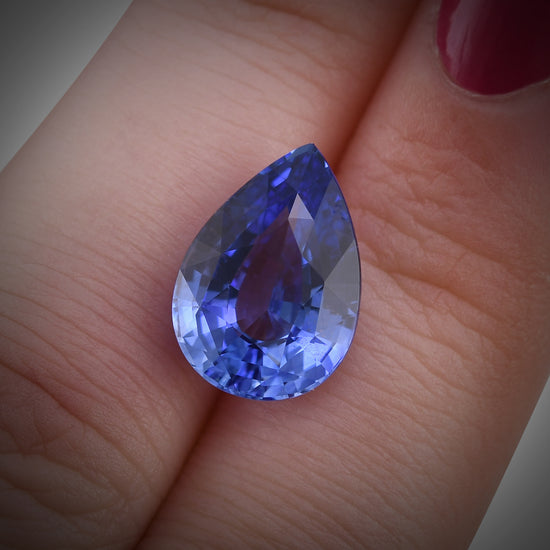 6.99 Carat Blue SRI LANKAN Pear Sapphire CD
