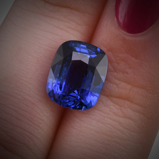 5.34 Carat Blue SRI LANKAN Cushion Sapphire CD