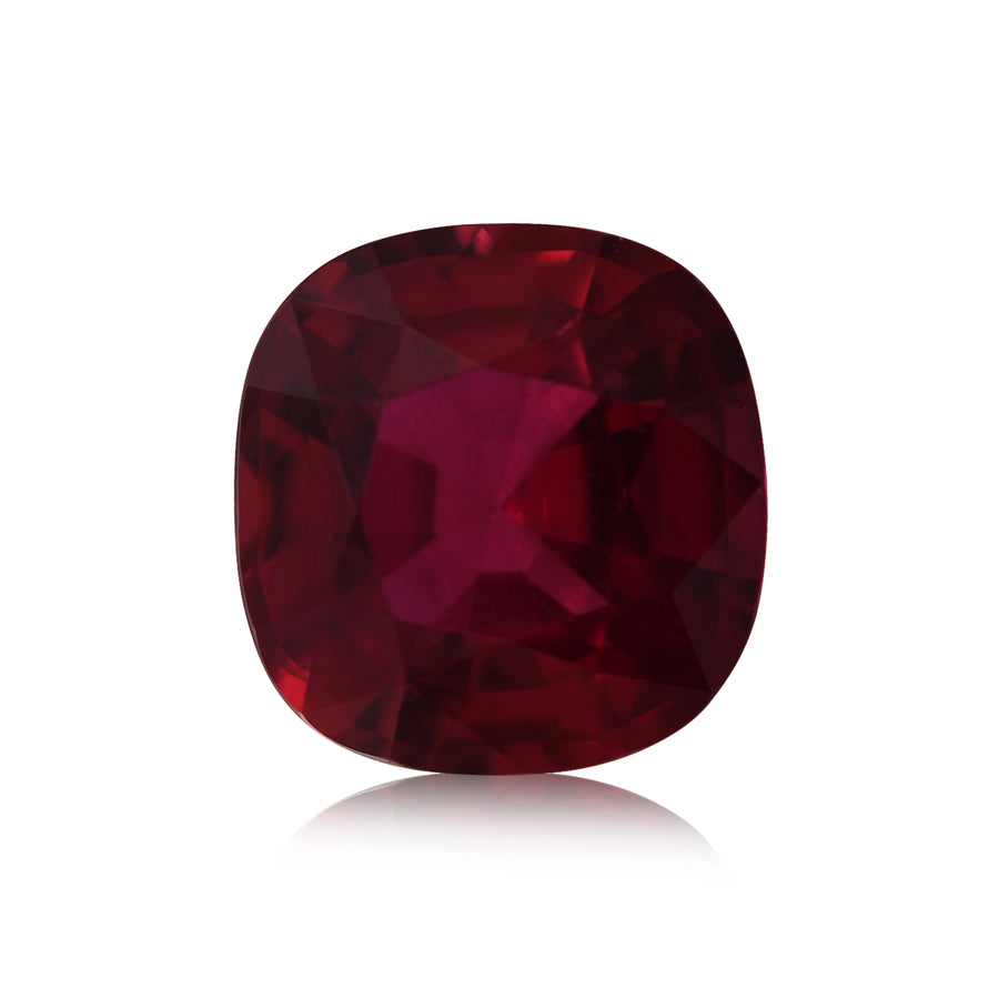 1.63 Carat Red MOZAMBIQUE Cushion Ruby GIA