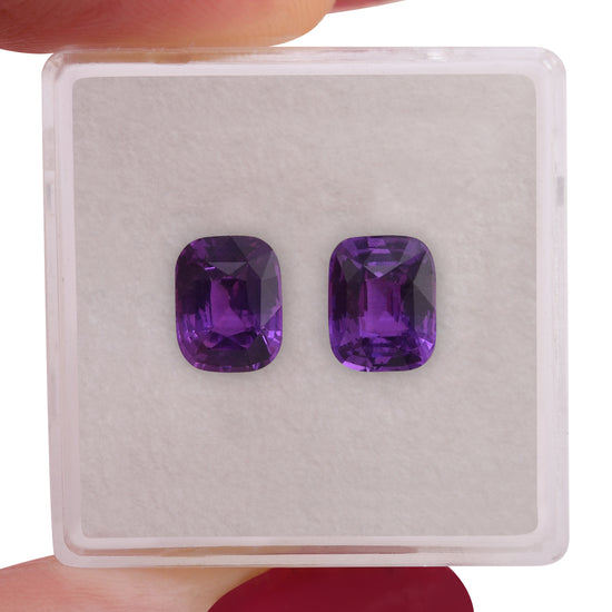 3.29 Carat Purple MADAGASCAR Cushion Sapphire
