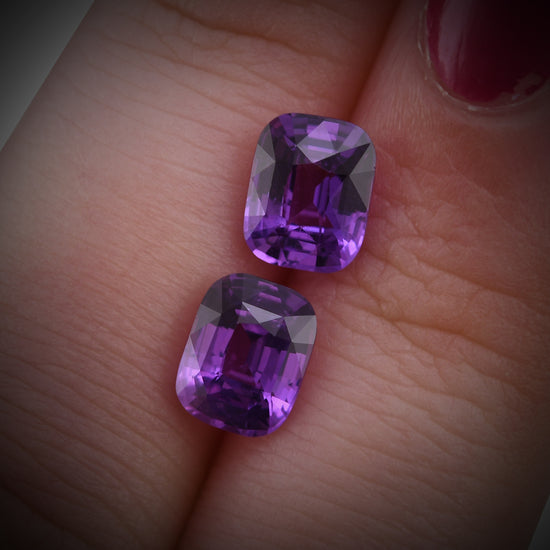 3.29 Carat Purple MADAGASCAR Cushion Sapphire