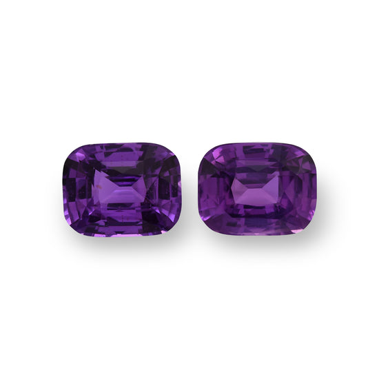 3.29 Carat Purple MADAGASCAR Cushion Sapphire