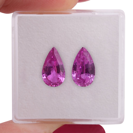 3.91 Carat Pink MADAGASCAR Pear Sapphire