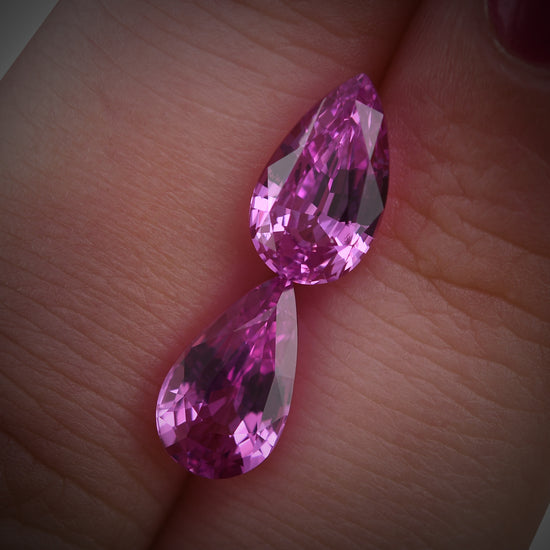 3.91 Carat Pink MADAGASCAR Pear Sapphire