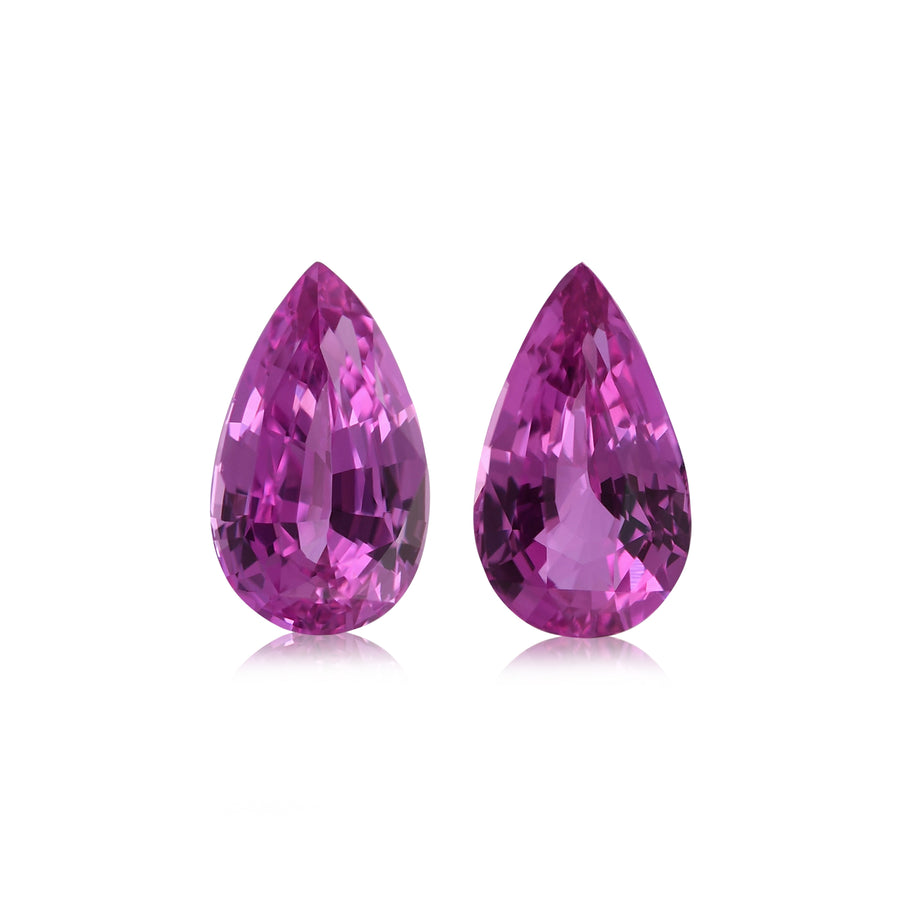 3.91 Carat Pink MADAGASCAR Pear Sapphires