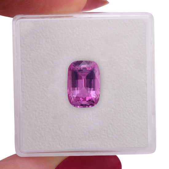 2.57 Carat Pink MADAGASCAR Cushion Sapphire