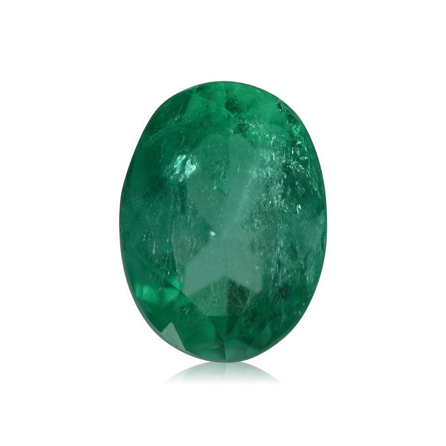 5.04 Carat Green COLOMBIAN Oval Emerald CD