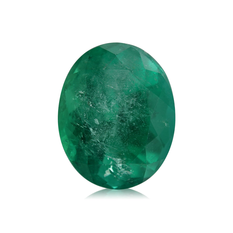 5.50 Carat Green COLOMBIAN Oval Emerald CD