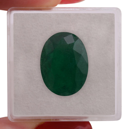 7,44 Karat grüner kolumbianischer ovaler Smaragd GRS
