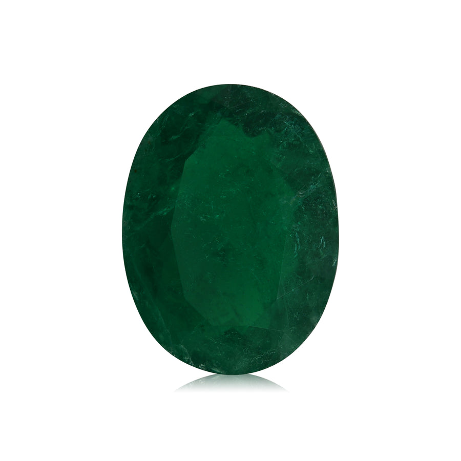 7.44 Carat Green COLOMBIAN Oval Emerald GRS