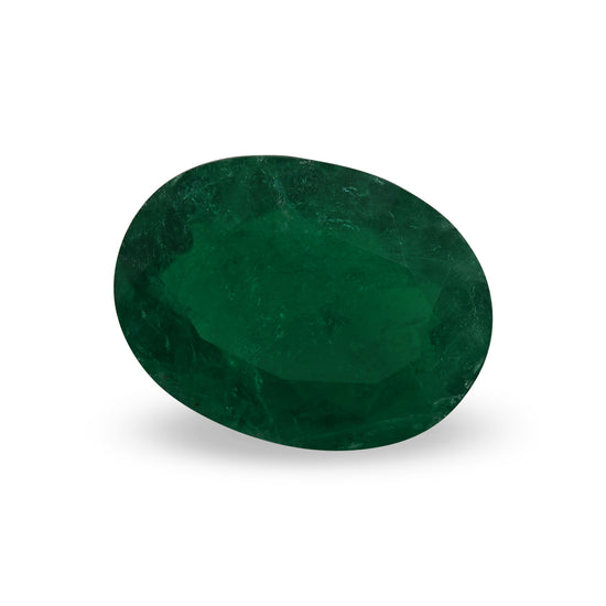 7,44 Karat grüner kolumbianischer ovaler Smaragd GRS