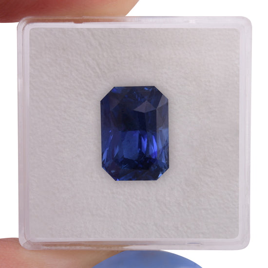 6.58 Carat Blue MADAGASCAR Radiant Sapphire AGL