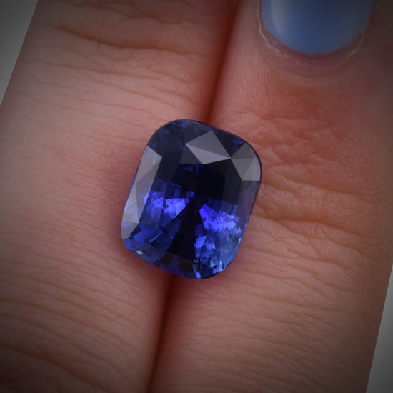 6.04 Carat Blue SRI LANKAN Cushion Sapphire AGL